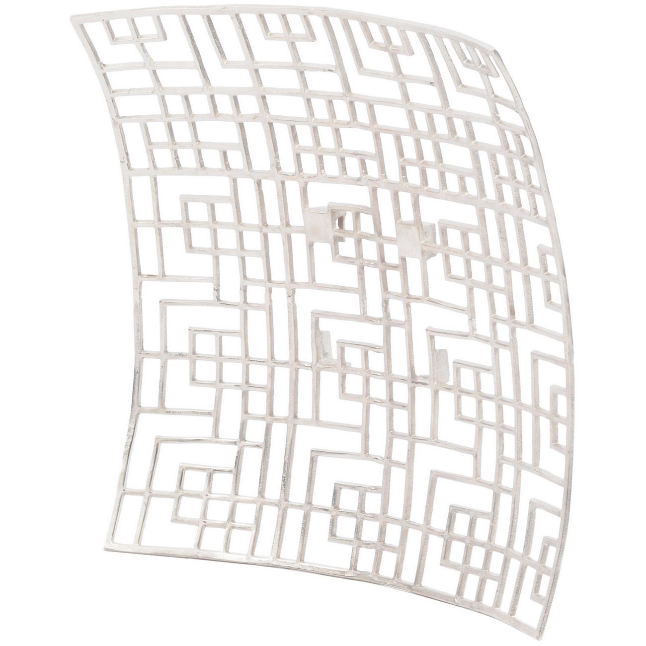Timor Silver Grid Square Wall Art