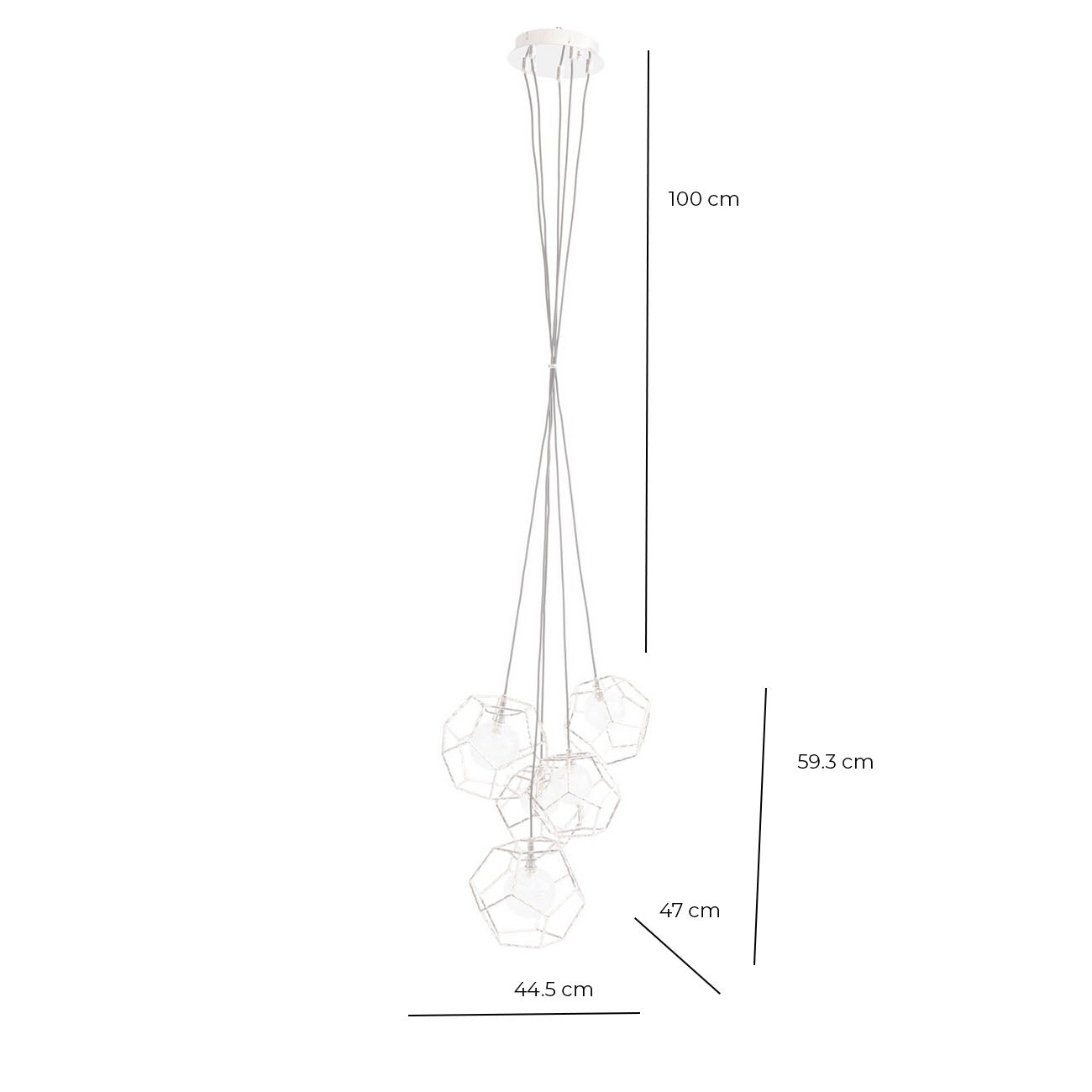 Apus Pentagon Hanging Pendant Light LED G9 5W 5