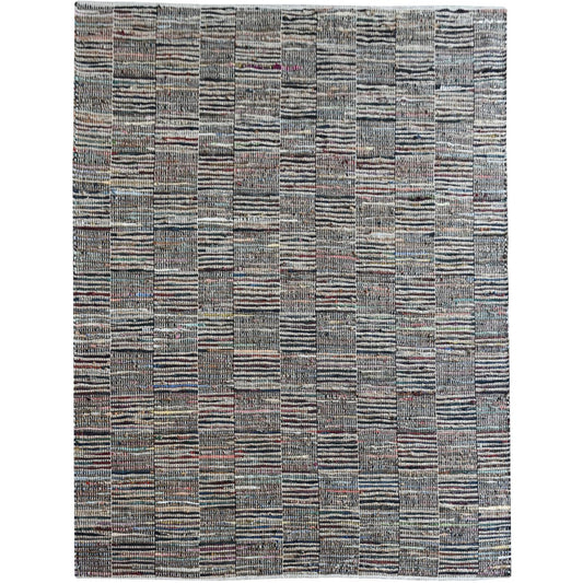 Rodeo Hand Woven Pit Loom Blue & Natural 160x230cm Hemp Rug