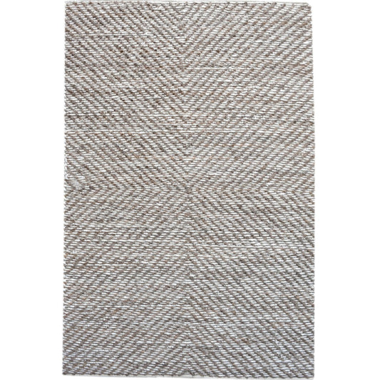 Rodos Hand Woven Pit Loom Beige & Ivory 160x230cm Denim Rug