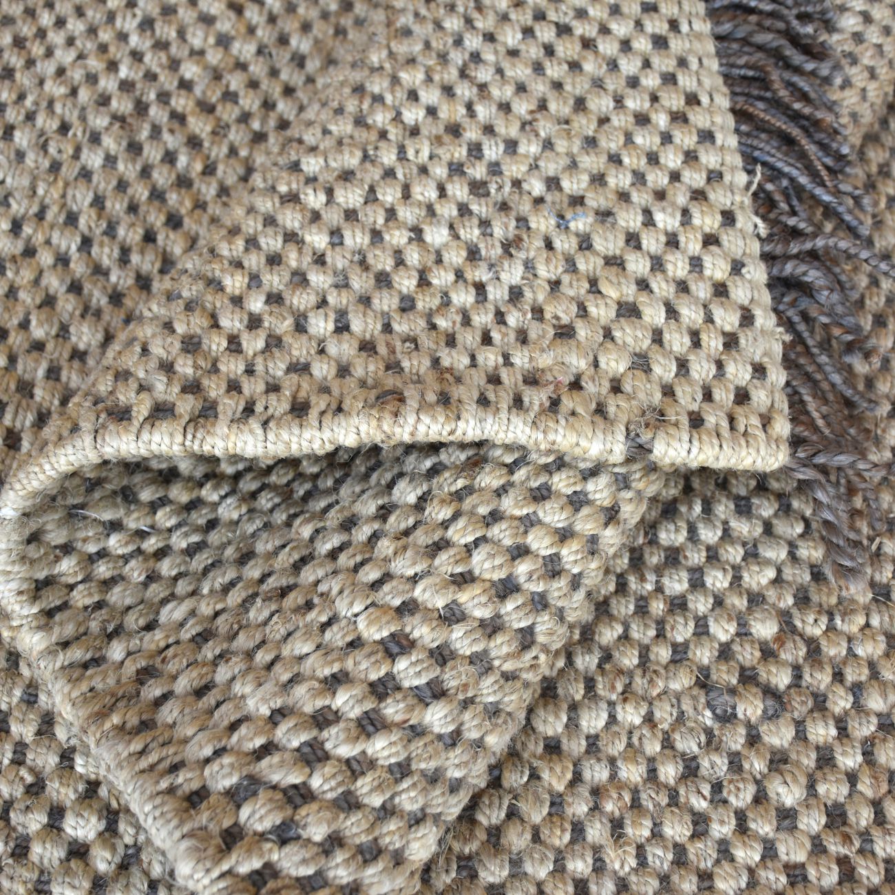 Rohns Woven Pit Loom Grey & Natural 160x230cm Hemp Rug