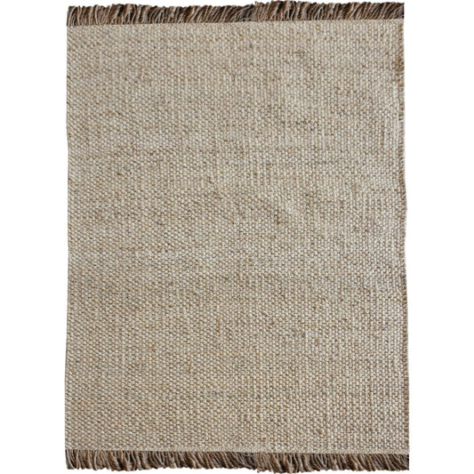 Rohns Woven Pit Loom Beige & Natural 160x230cm Hemp Rug