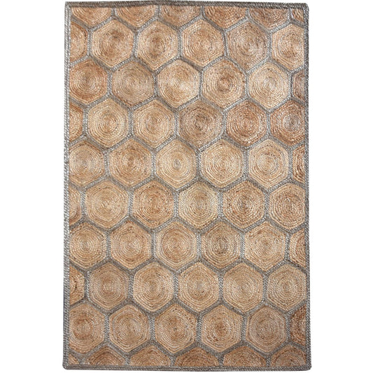 Cambio Hand Made Brown & Grey Pattern 160x230cm Hemp Rug