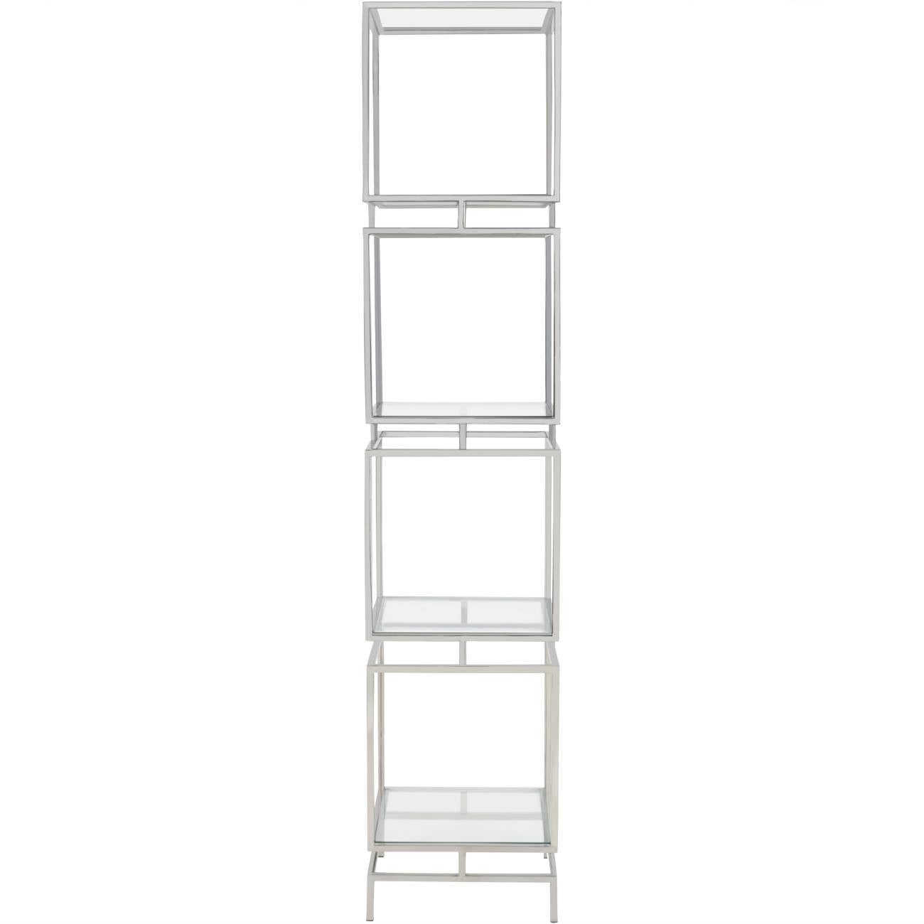 Abington Stainless Steel Frame and Clear Glass Display Unit