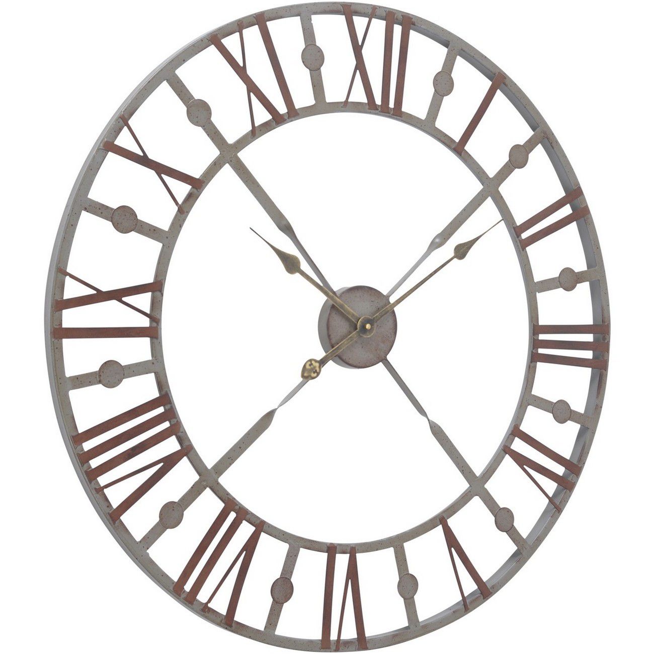 Antique Grey Skeleton Wall Clock