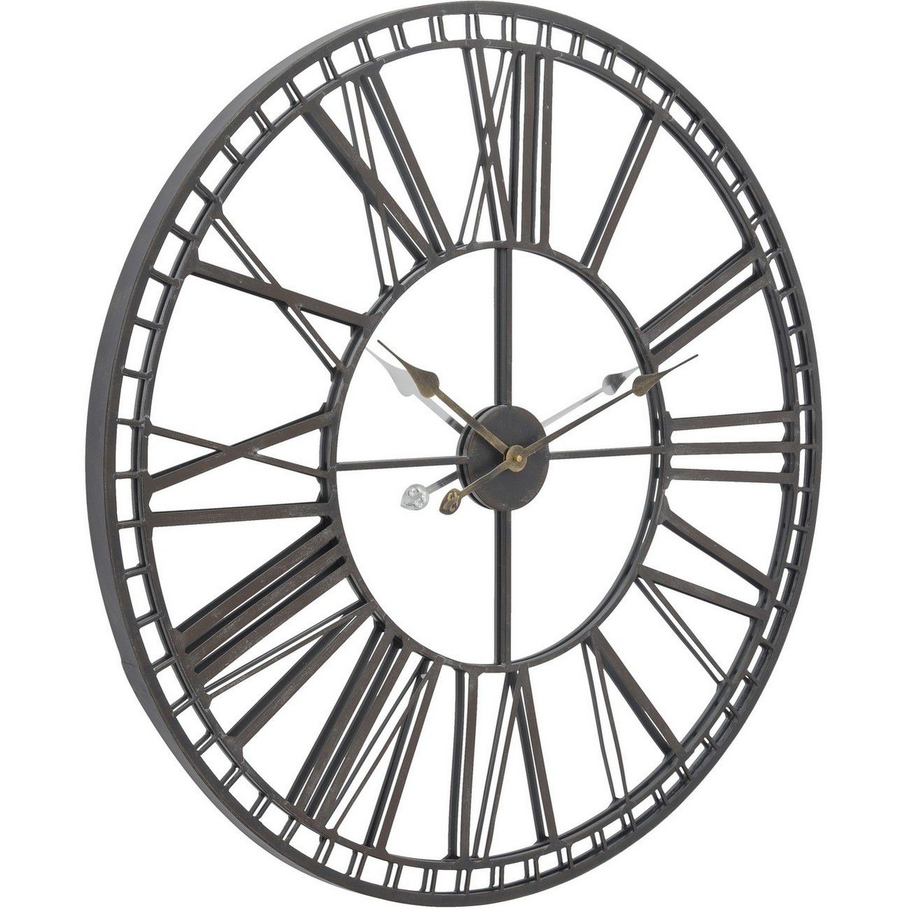 Skeleton Mirror Wall Clock