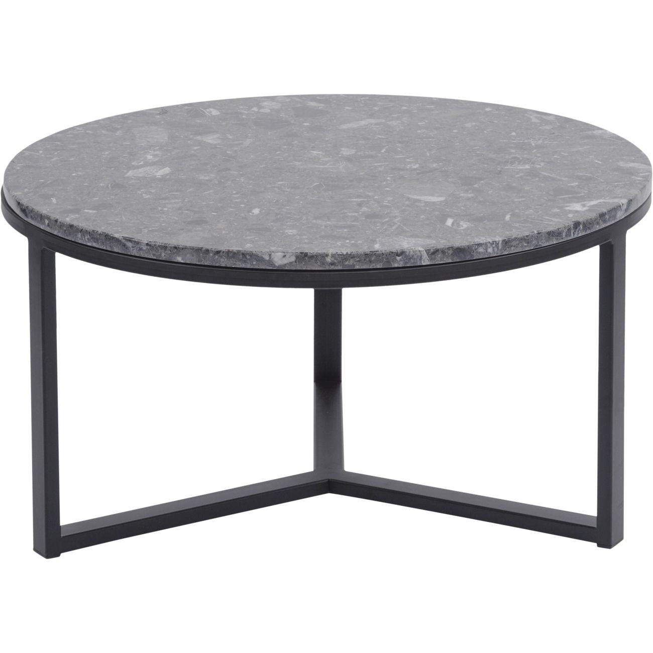 Shoreditch Black Metal and Grey Travisso Coffee Table, Large