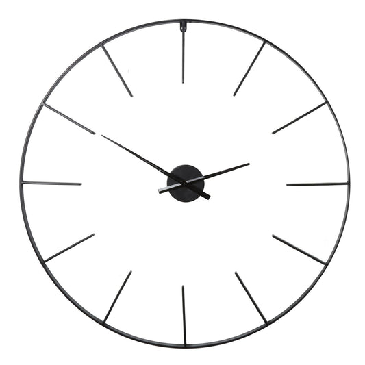 Tiverton Black Skeleton Wall Clock 80cm Diameter