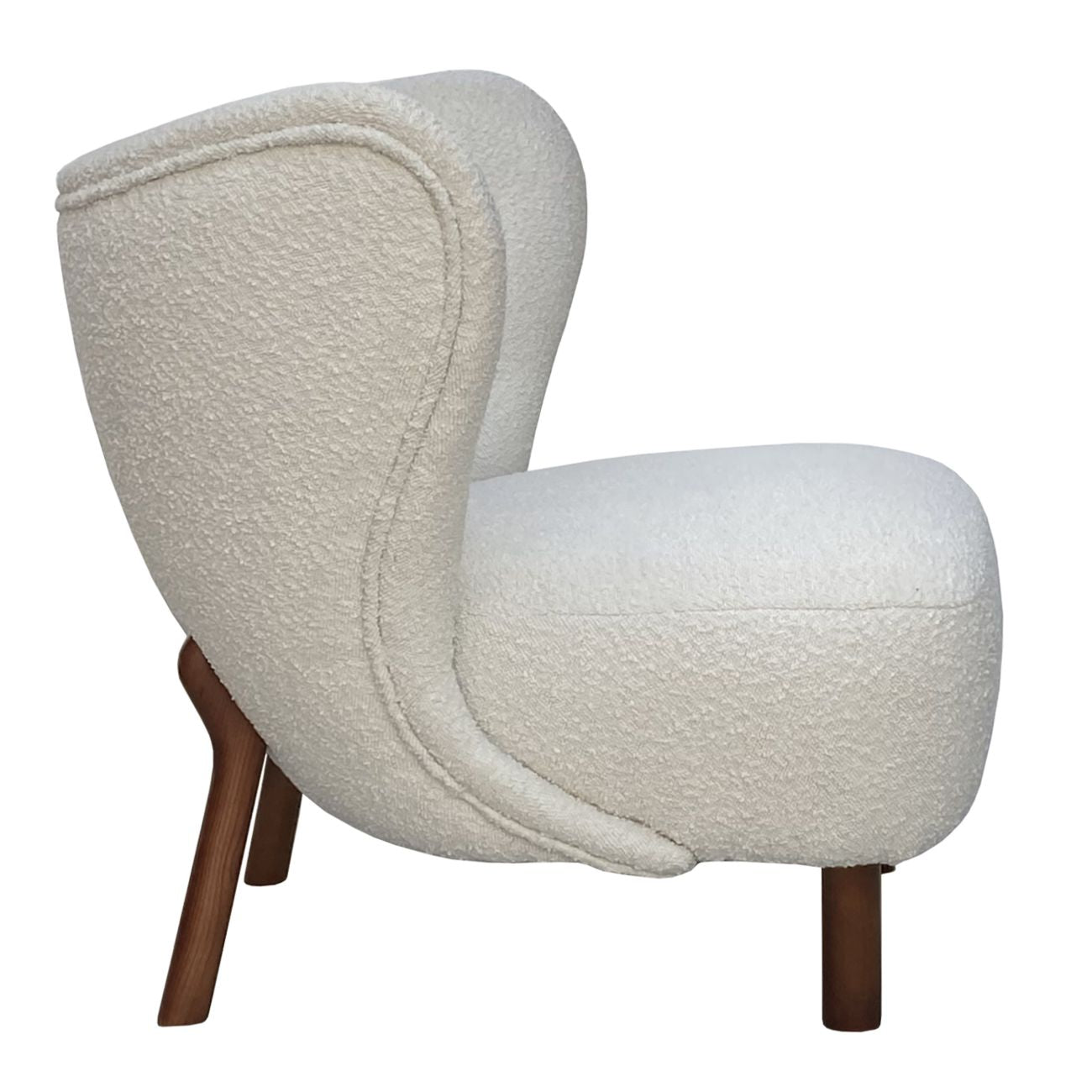 Lewis Wingback Occasional Chair Cream Boucle