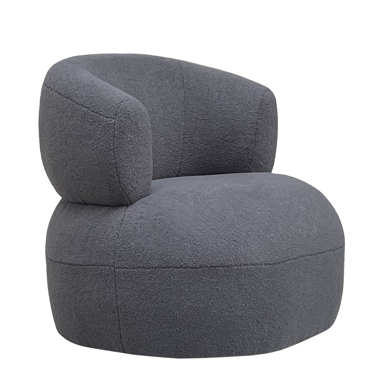 Luna Occasional Chair in Boucle Grey