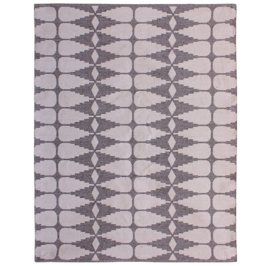 Ayudar Jacquard Woven Ivory, Grey & Charcoal 160x230cm PET Rug