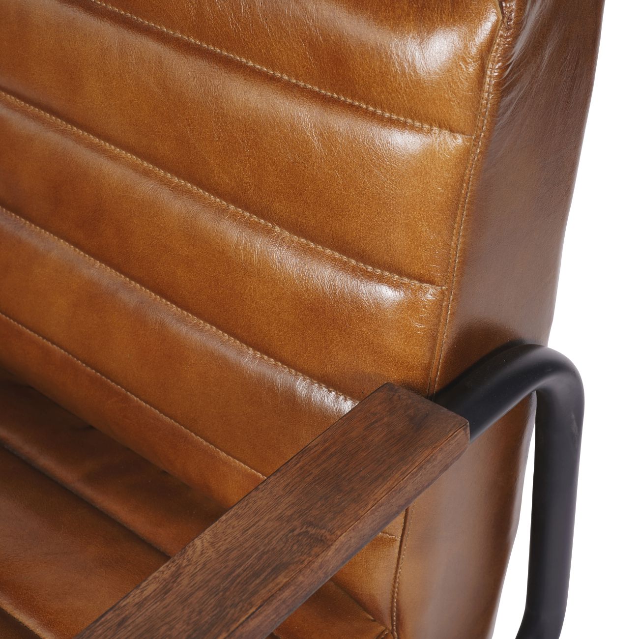 Henrick Occasional Leather Chair is Cognac