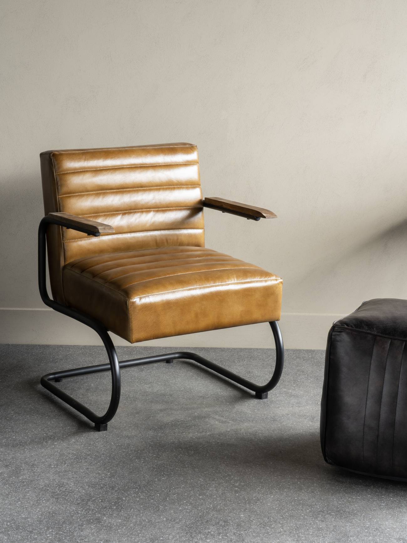 Henrick Occasional Leather Chair is Cognac