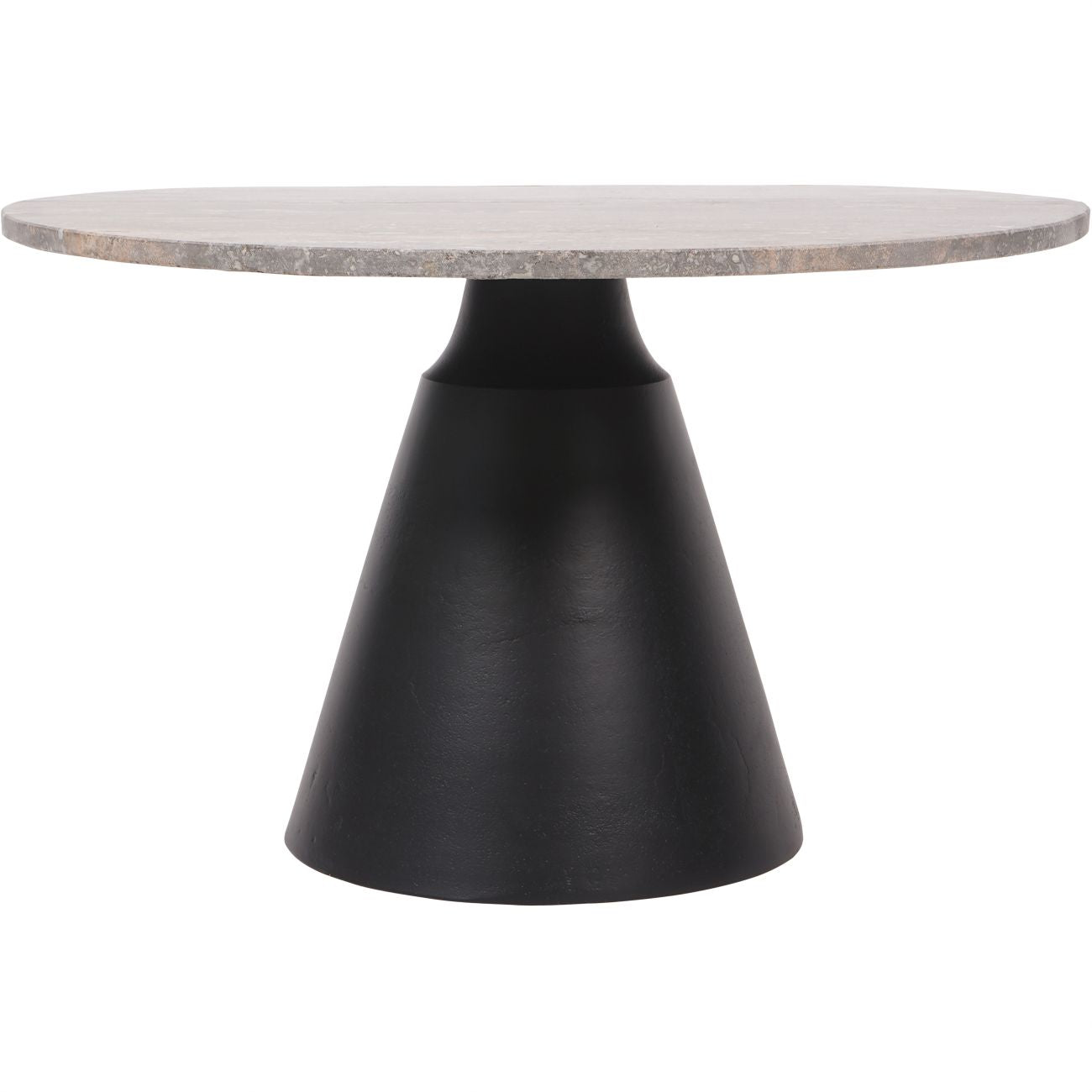 Clifton Charcoal Black and Dark Travertine Coffee Table Small 60cm