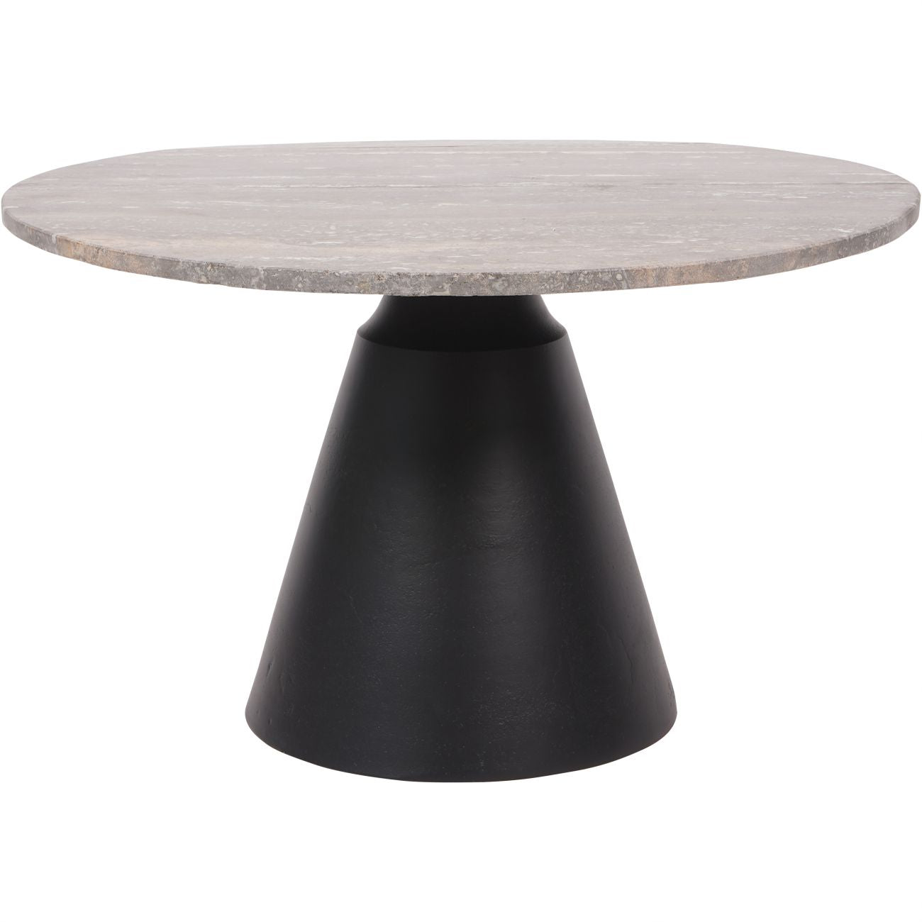 Clifton Charcoal Black and Dark Travertine Coffee Table Small 60cm