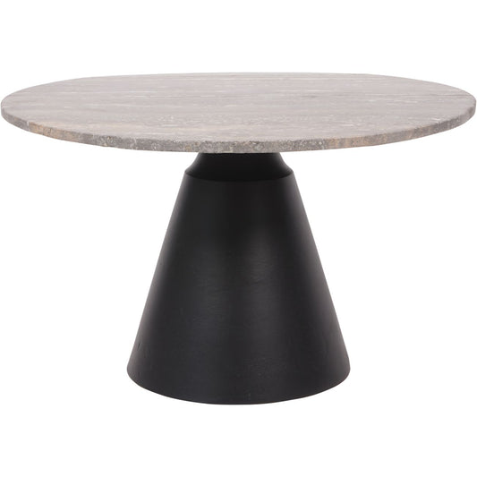 Clifton Charcoal Black and Dark Travertine Coffee Table Small 60cm