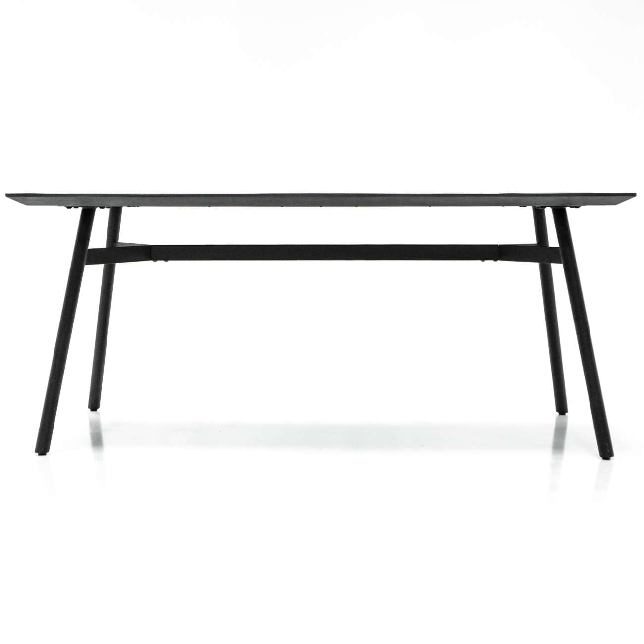 Bronks Black Acacia Fixed Dining Table 180cm