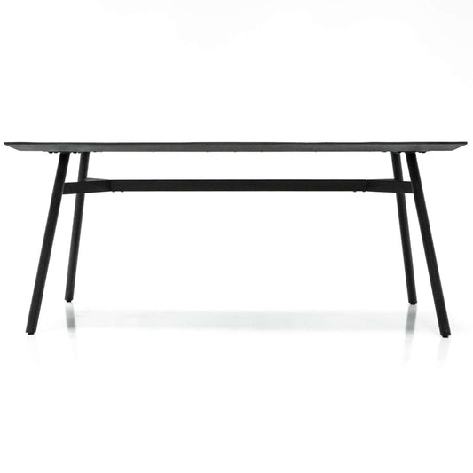 Bronks Black Acacia Fixed Dining Table 180cm