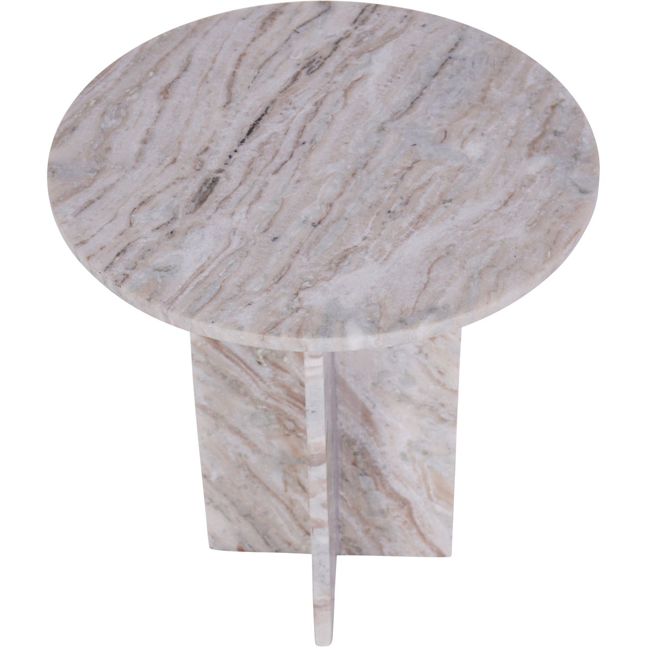 Cavallo Fantasy Brown Marble Side Table