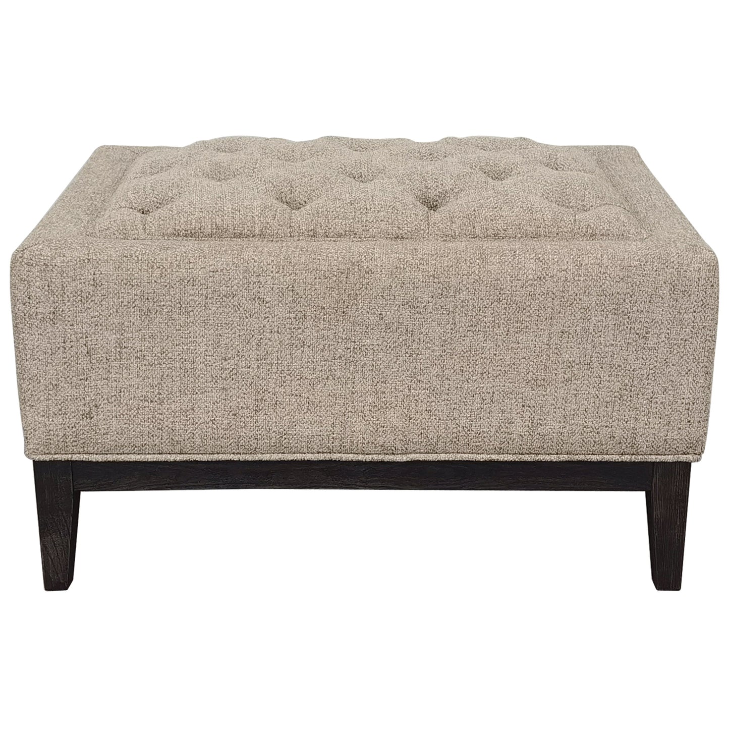 Theodore Buttoned Stool Dark Taupe