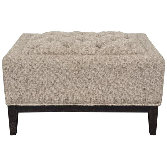 Theodore Buttoned Stool Dark Taupe
