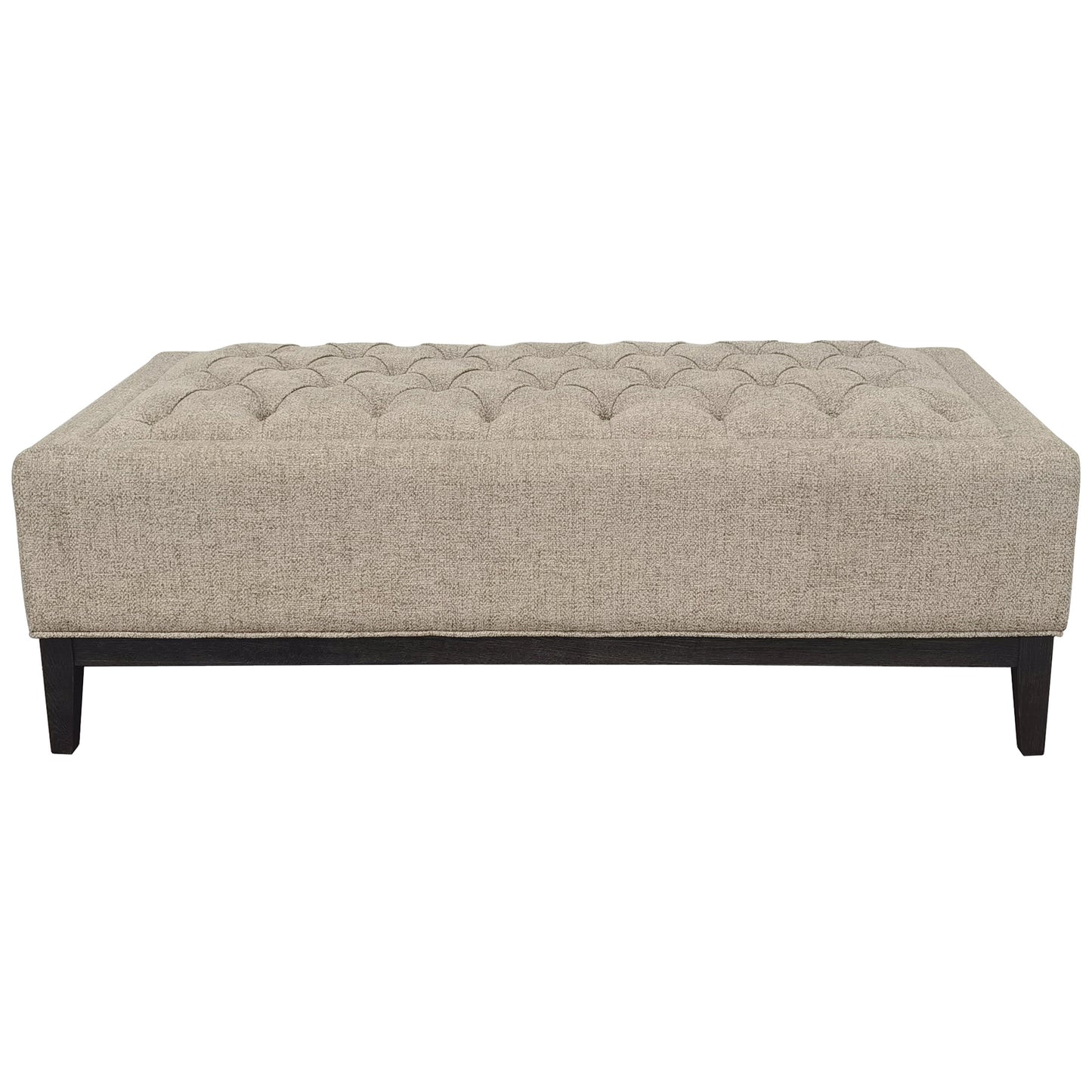 Theodore Buttoned XL Ottoman Dark Taupe