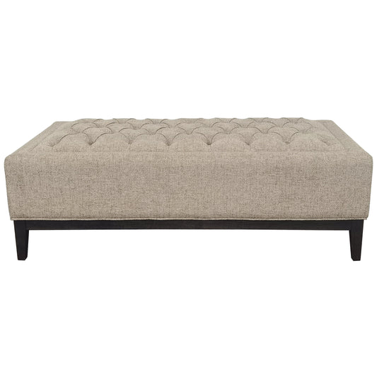 Theodore Buttoned XL Ottoman Dark Taupe