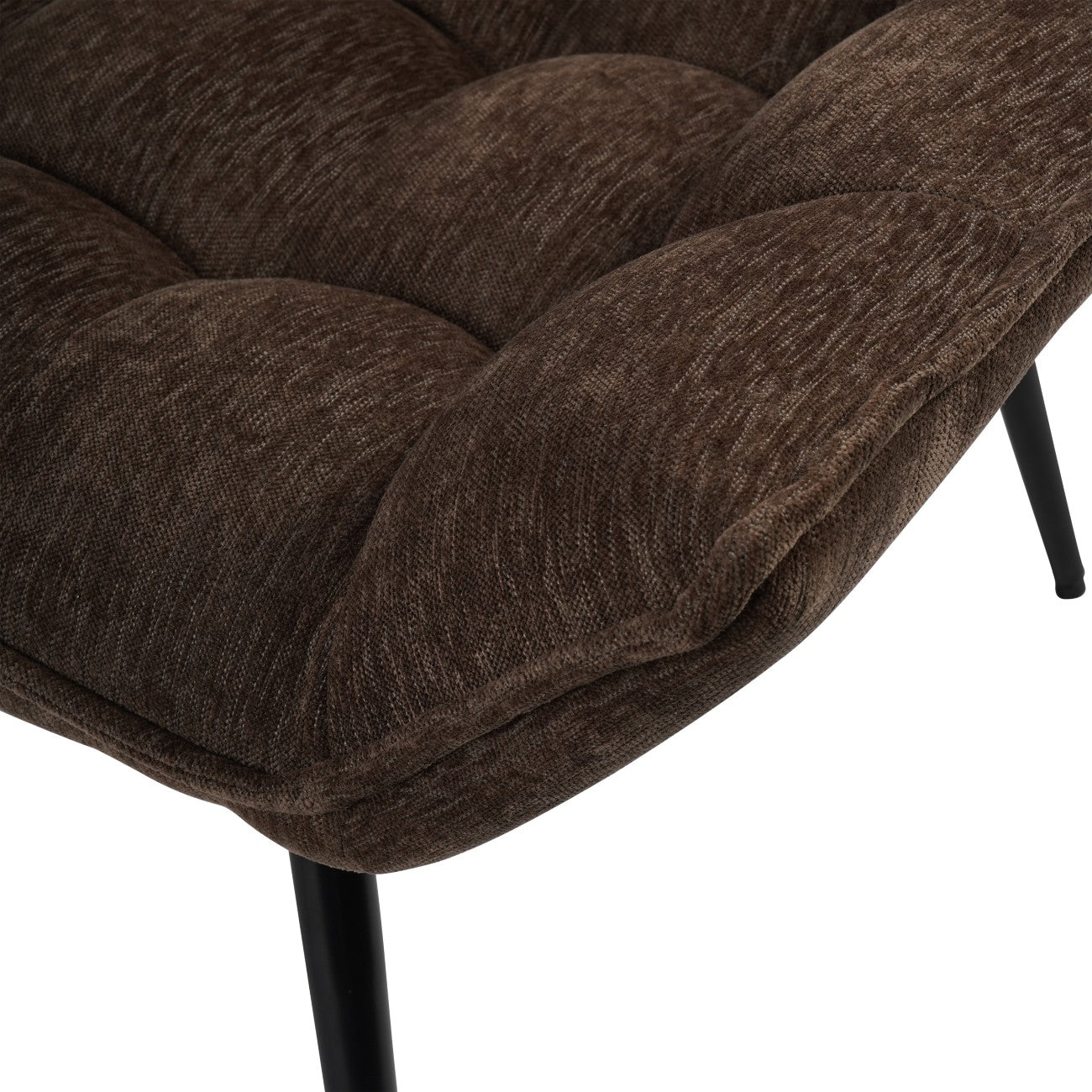 Chrishall Occasional Chair with Footstool in Brown Velour