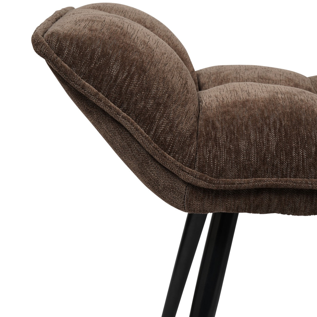 Chrishall Occasional Chair with Footstool in Brown Velour