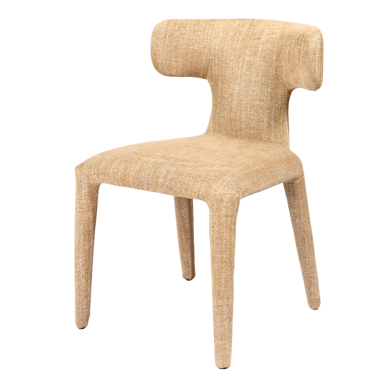 Pair of Milo Upholstered Dining Chairs in Wheat