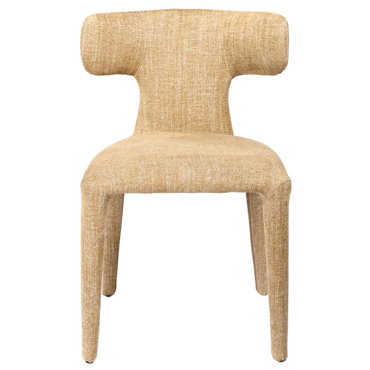 Pair of Milo Upholstered Dining Chairs in Wheat