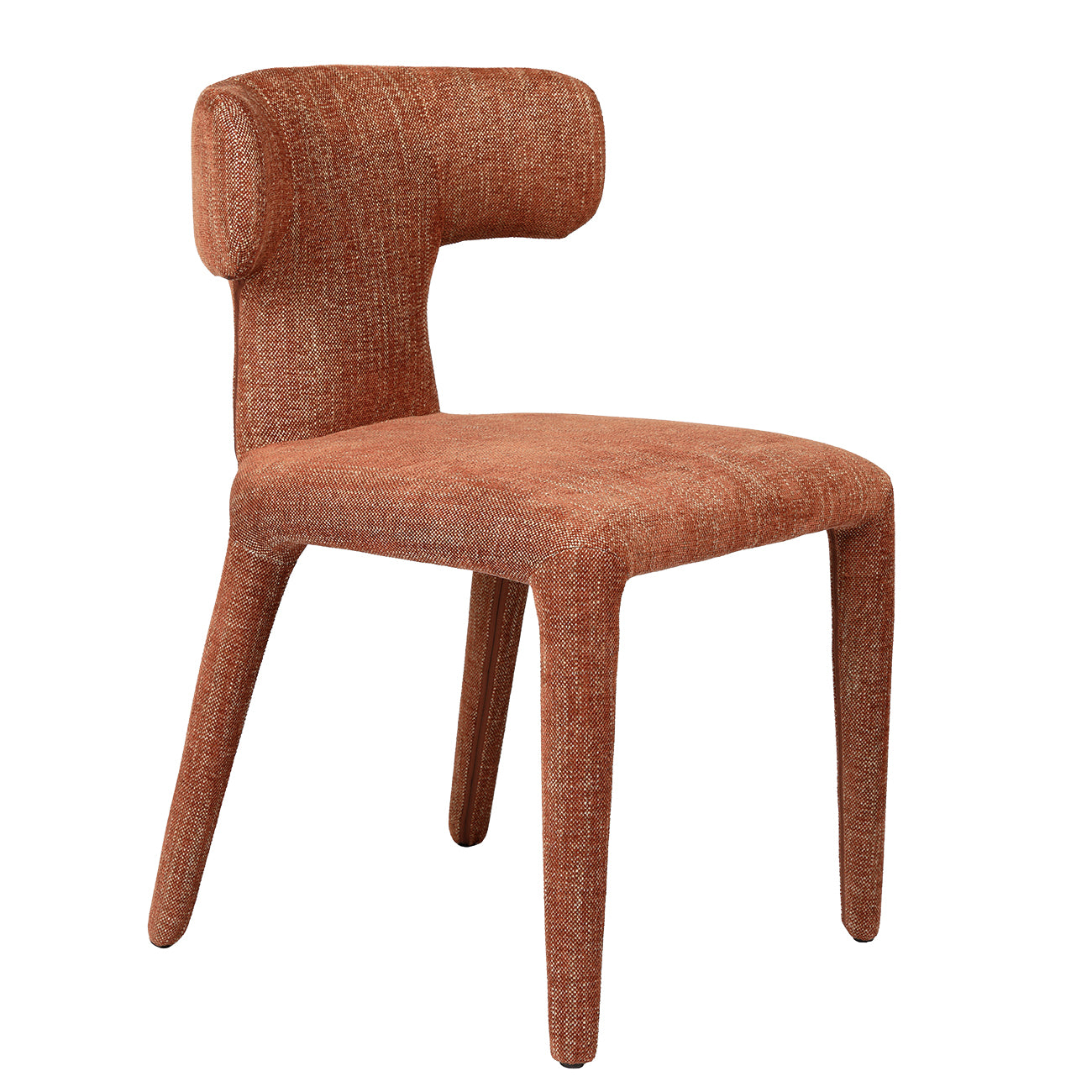 Pair of Milo Upholstered Dining Chairs in Brown