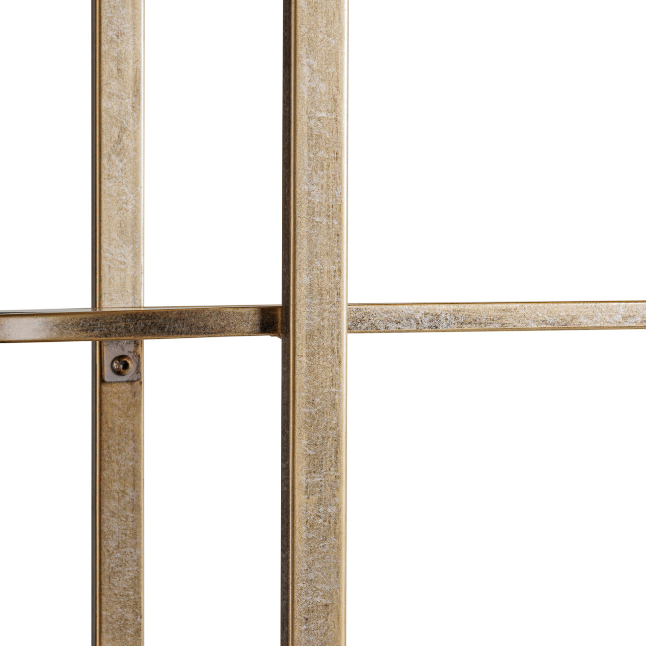 Belvedere Aged Gold Shelving Unit