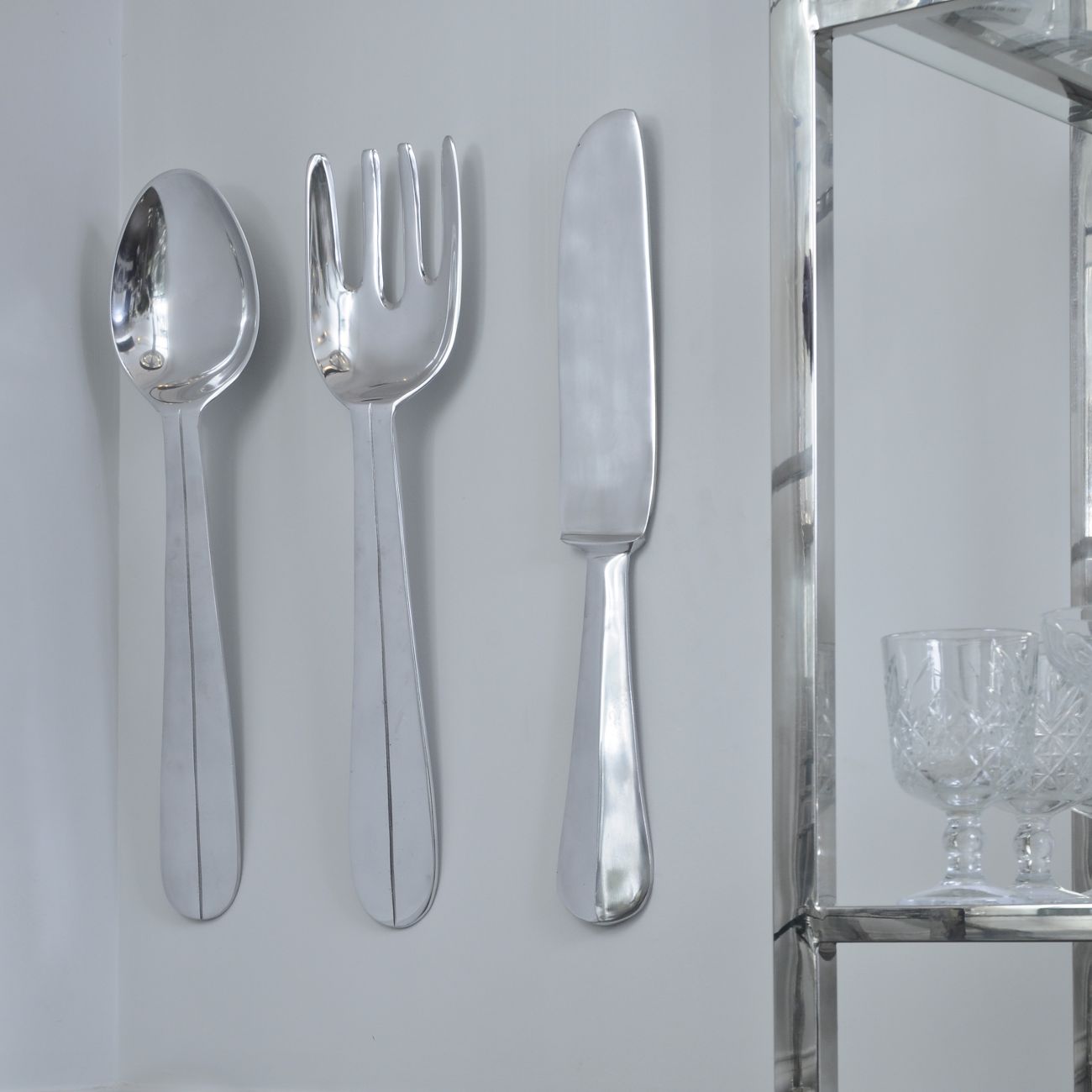 Aluminium Cutlery Set Wall Hanging