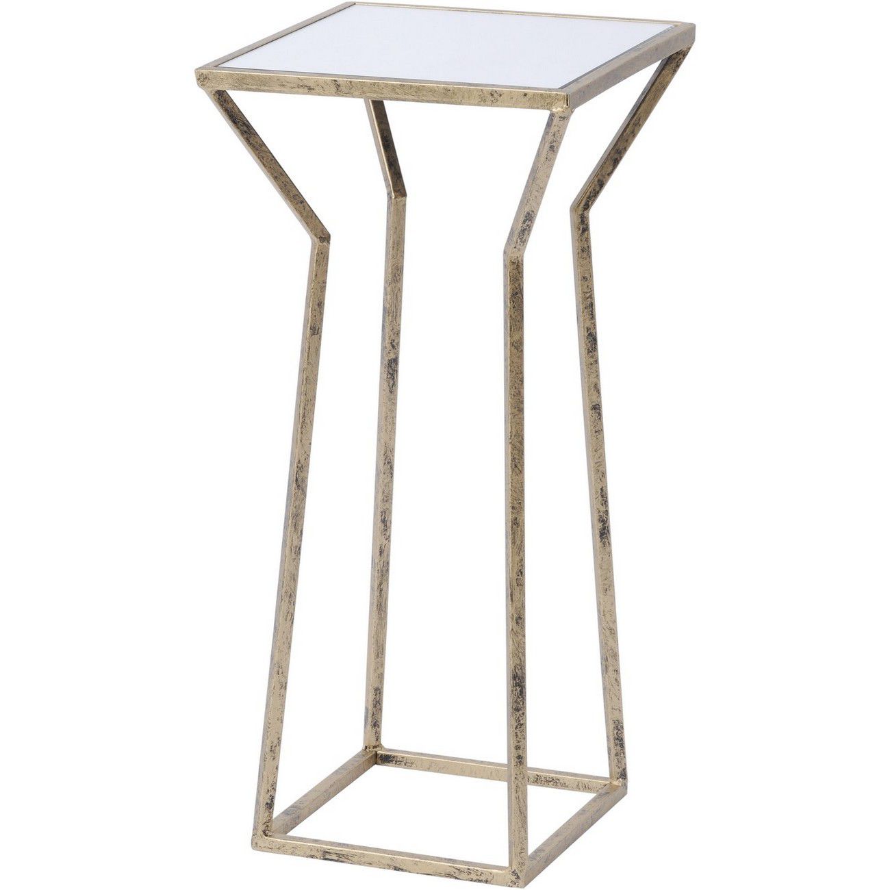 Mylas Small Square Side Table With Mirrored Top
