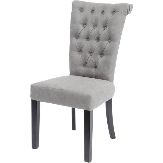 Jansen Light Grey Buttonback Dining Chair