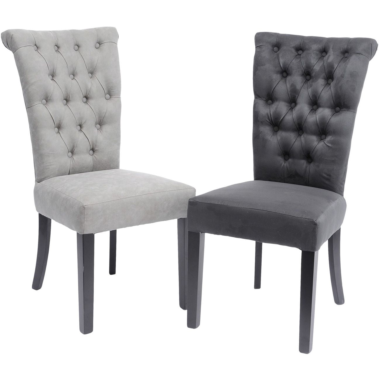 Jansen Dark Grey Buttonback Dining Chair