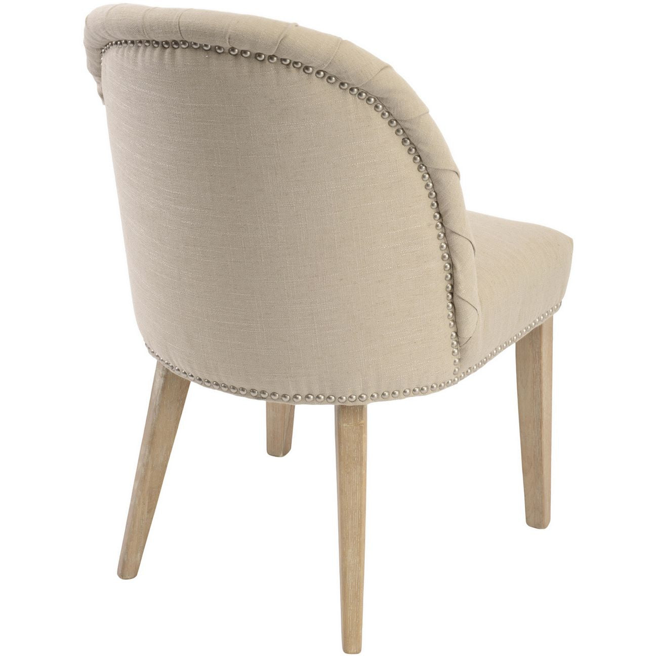 Tenby Natural Pleated Linen Blend Dining Chair