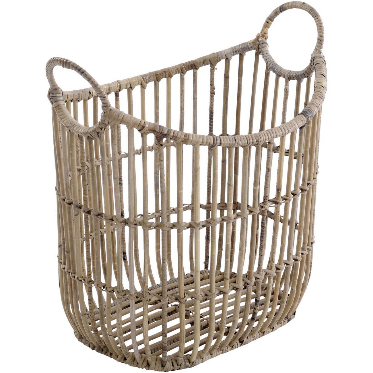 Toba Rattan Basket With Handles