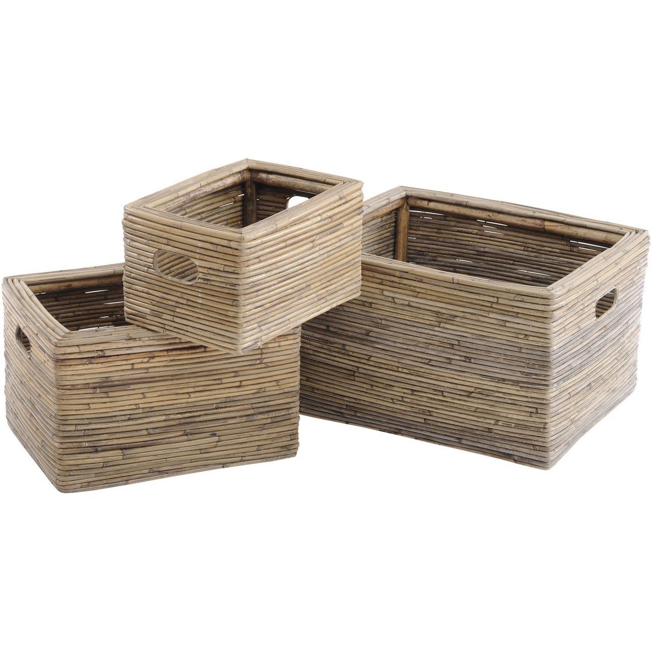 Toba Set Of Three Rectangular Baskets