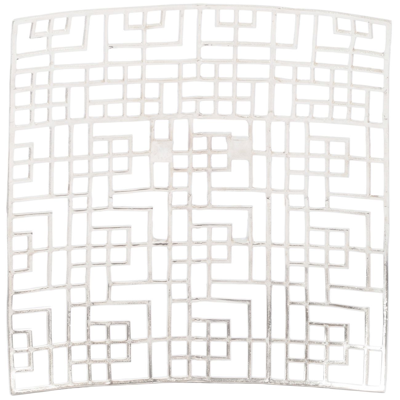 Timor Silver Grid Square Wall Art