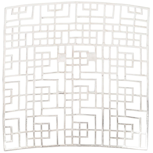 Timor Silver Grid Square Wall Art