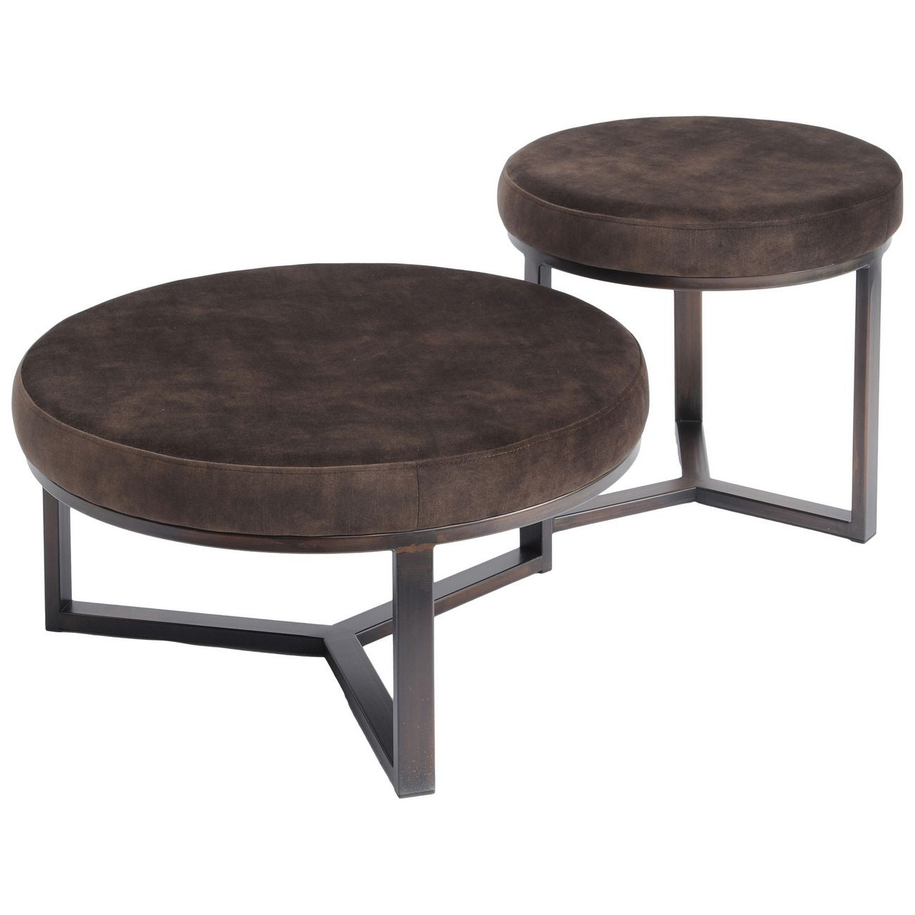 Fitzroy Brown Round Stool Small