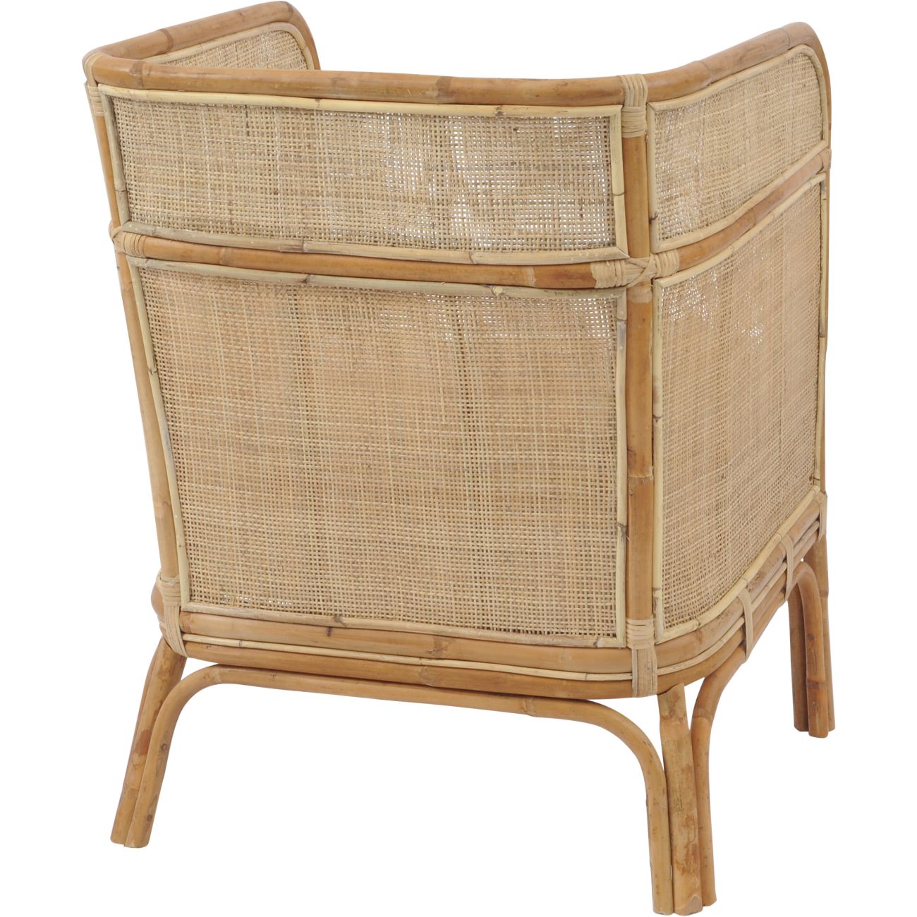 Toba Natural Rattan Occasional Chair with High Wrap Round Back