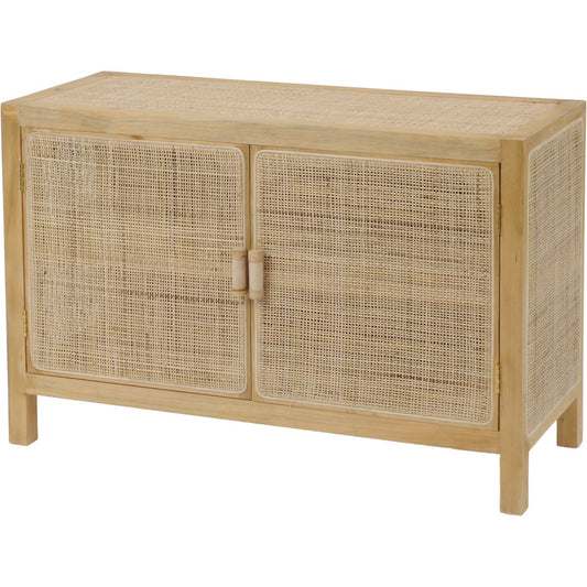 Toba Natural Rattan and Cane Two Door Cabinet