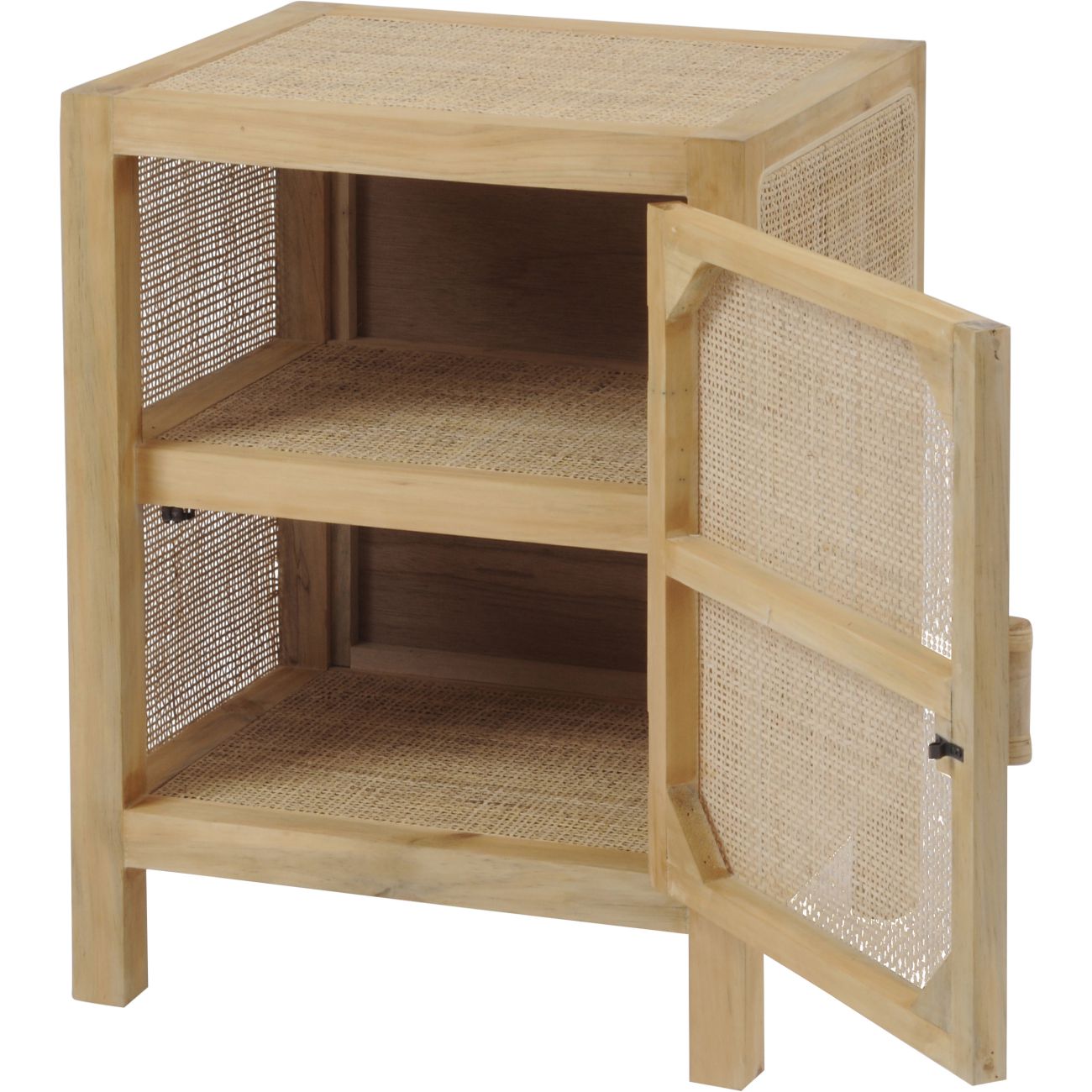 Toba Natural Rattan and Cane Small Side Cabinet