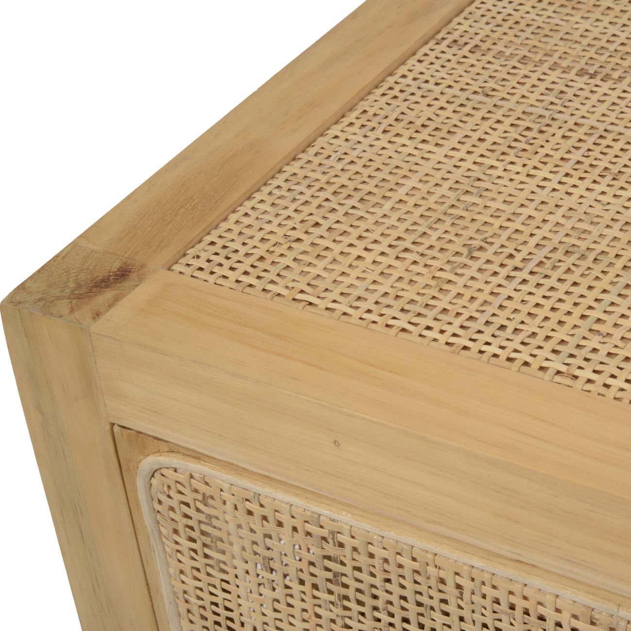 Toba Natural Rattan and Cane Small Side Cabinet