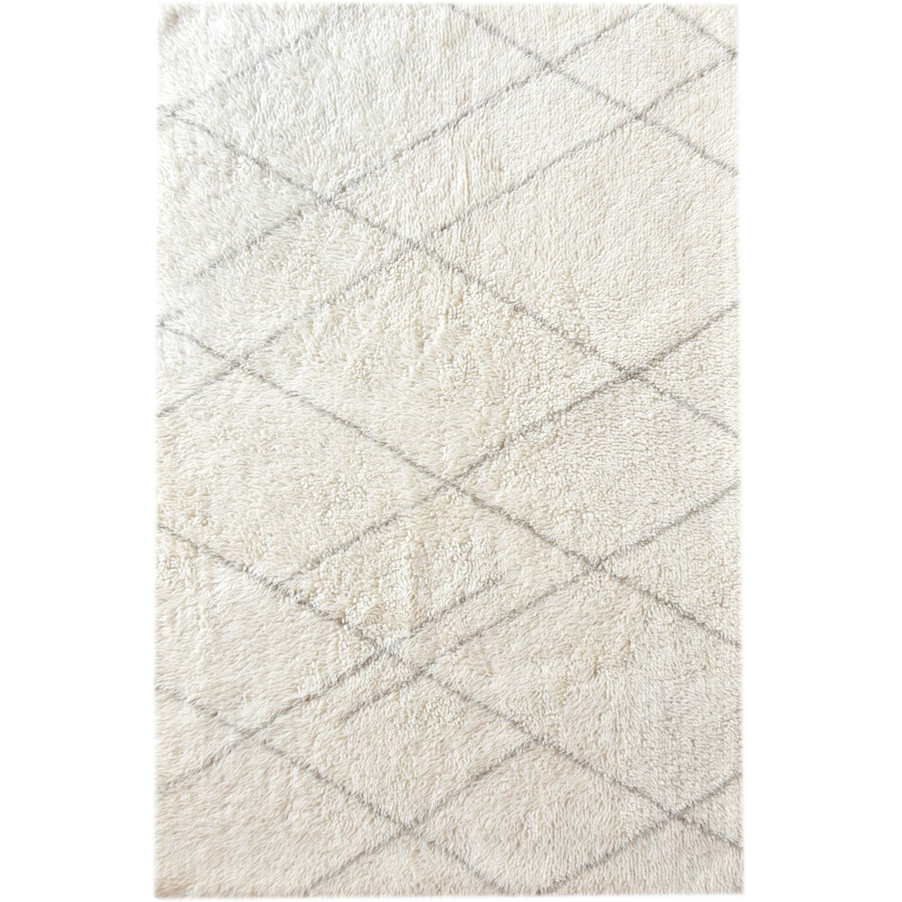 Aspres Table Tufted Ivory & Grey Pattern 160x230cm Wool Rug