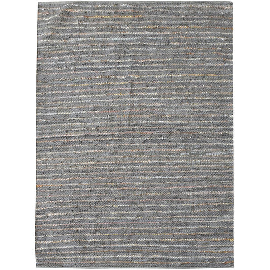 Ayana Hand Woven Pit Loom Stone Pattern 160x230cm Leather Rug