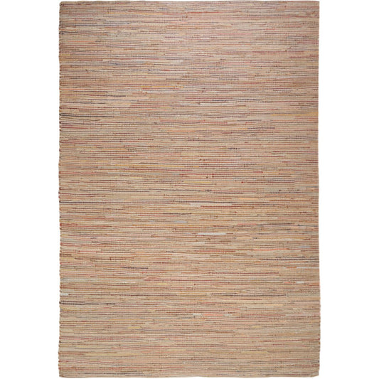 Spica Hand Woven Pit Loom Camel 160x230cm Recycled Leather Rug